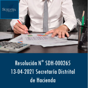 Resolución N° SDH-000265 13-04-2021 Secretaría Distrital de Hacienda